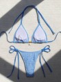 Niebieski dwuczęściowy komplet bikini (S)
