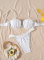 Białe bikini kąpielowe hafty (M)