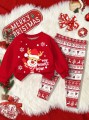 Świąteczny komplet legginsy bluza (9-12M)