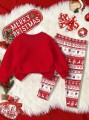 Świąteczny komplet legginsy bluza (9-12M)
