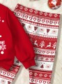 Świąteczny komplet legginsy bluza (9-12M)