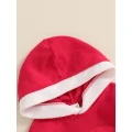 Czerwone polarowe body kaptur (9-12M)
