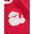Czerwone polarowe body kaptur (9-12M)