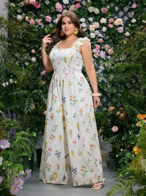 Ecru kombinezon wzór (0XL)