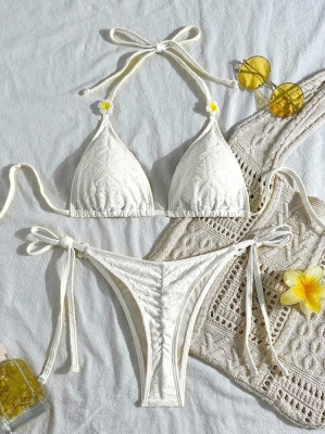 Ecru bikini kąpielowe (S)