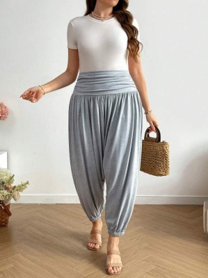 Szare spodnie haremki melanż (2XL)