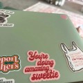 Wodoodporna naklejka napis