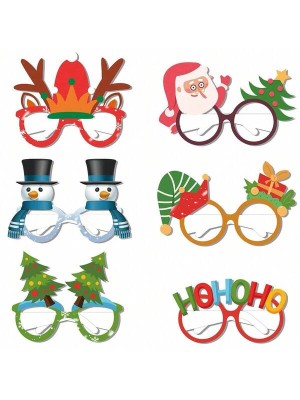 Papierowe świąteczne okulary 6 sztuk