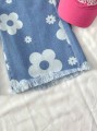 Niebieskie szorty jeansowe kwiaty (15L)