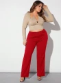 Czerwone spodnie wysoki stan (0XL)