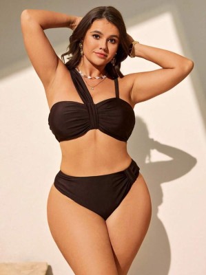 Brązowe bikini kąpielowe top figi (0XL)