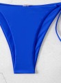 Kobaltowe bikini kolorowy pasek (M)