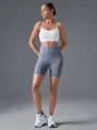Niebieskie krótkie legginsy (L)