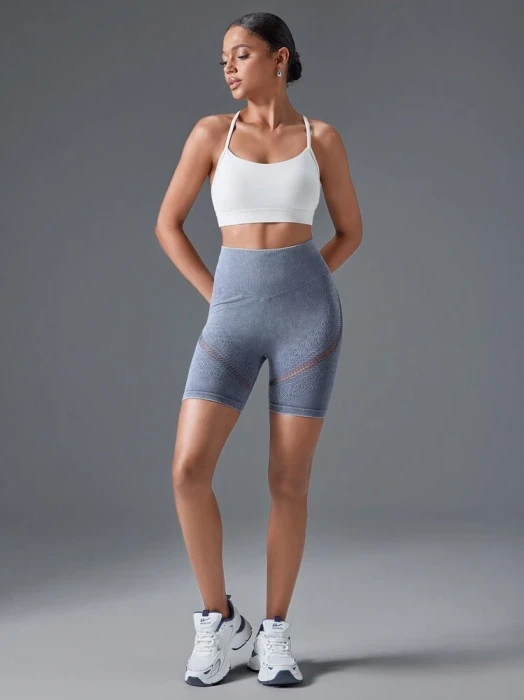 Niebieskie krótkie legginsy (L)