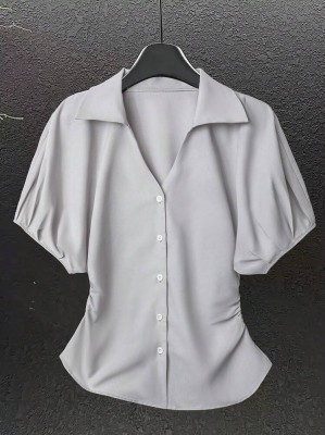 Szara koszula krótki rękaw (M)