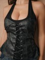 Czarny top odkryte plecy (XL)