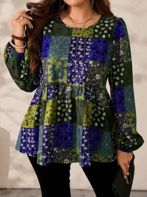 Kolorowa bluzka wzory (5XL)