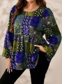 Kolorowa bluzka wzory (5XL)