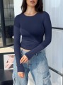Dopasowana gładka bluzka (M)