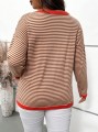 Cienki sweter paski (4XL)