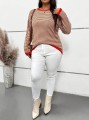Cienki sweter paski (4XL)