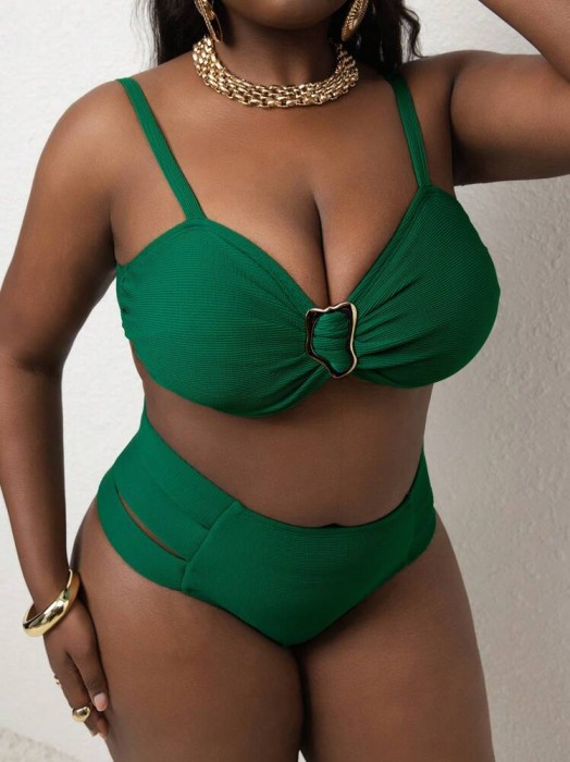 Zielone bikini dwuczęściowe (3XL)