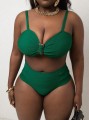 Zielone bikini dwuczęściowe (3XL)
