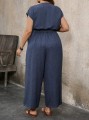 Granatowy casualowy kombinezon (2XL)