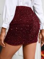 Cekinowa spódnica mini (0XL)