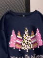 Granatowa bluza nadruk świąteczny (4XL)