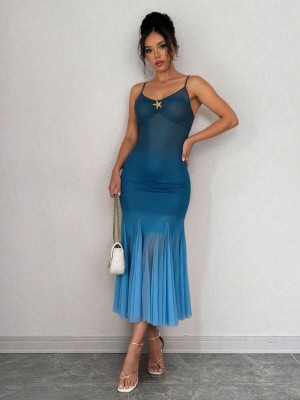 Siateczkowa sukienka ramiączka (2XL)