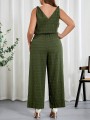 Zielony kombinezon casual guziki (4XL)