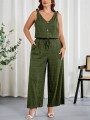 Zielony kombinezon casual guziki (4XL)