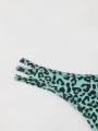 Miętowe stringi bikini wzór (XS)