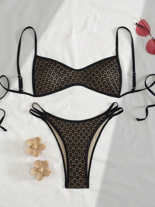 Dwukolorowe bikini kąpielowe (S)