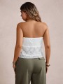 Biały asymetryczny top (4XL)