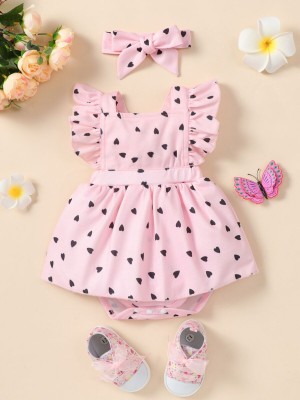 Różowe body opaska komplet (12-18M)