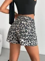 Wzorzyste spodenki jeansowe (M)