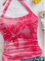 Różowy top marszczenia (1XL)