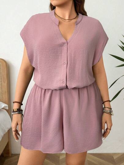 Letni kombinezon brudny róż (3XL)