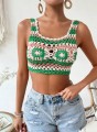 Dzianinowy pleciony top (S)