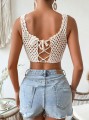 Dzianinowy pleciony top (S)