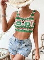 Dzianinowy pleciony top (S)