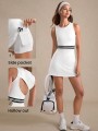 Biały zestaw legginsy sukienka (XL)