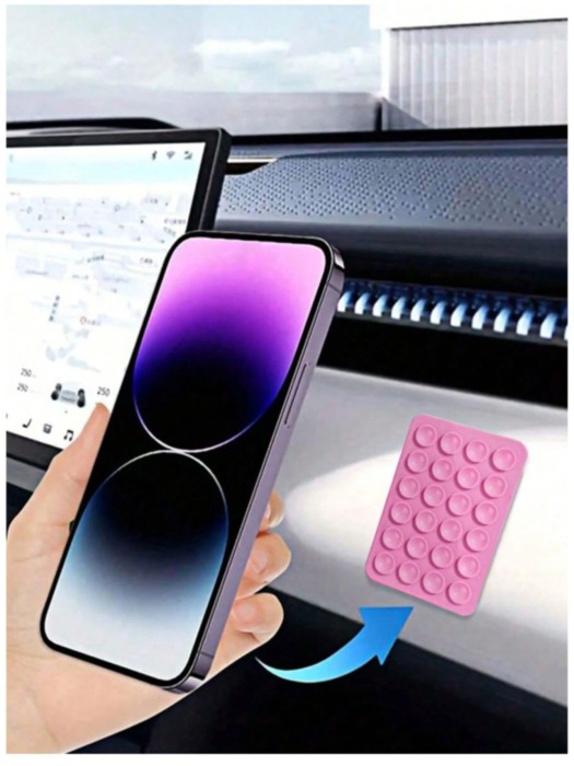 Różowa przyssawka do telefonu