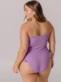 Fioletowe jednoczęściowe monokini (3XL)