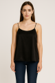 Czarny satynowy top