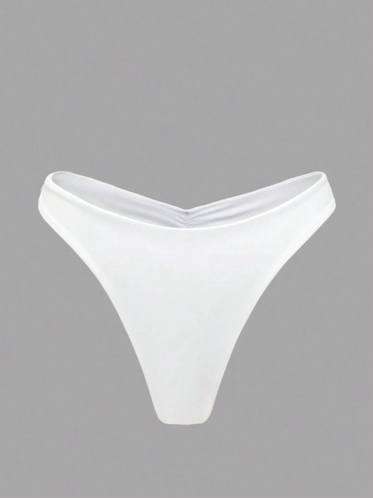 Białe stringi kąpielowe (S)