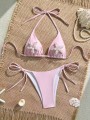 Wiązane dwuczęściowe bikini (0XL)
