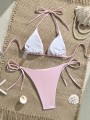 Wiązane dwuczęściowe bikini (0XL)